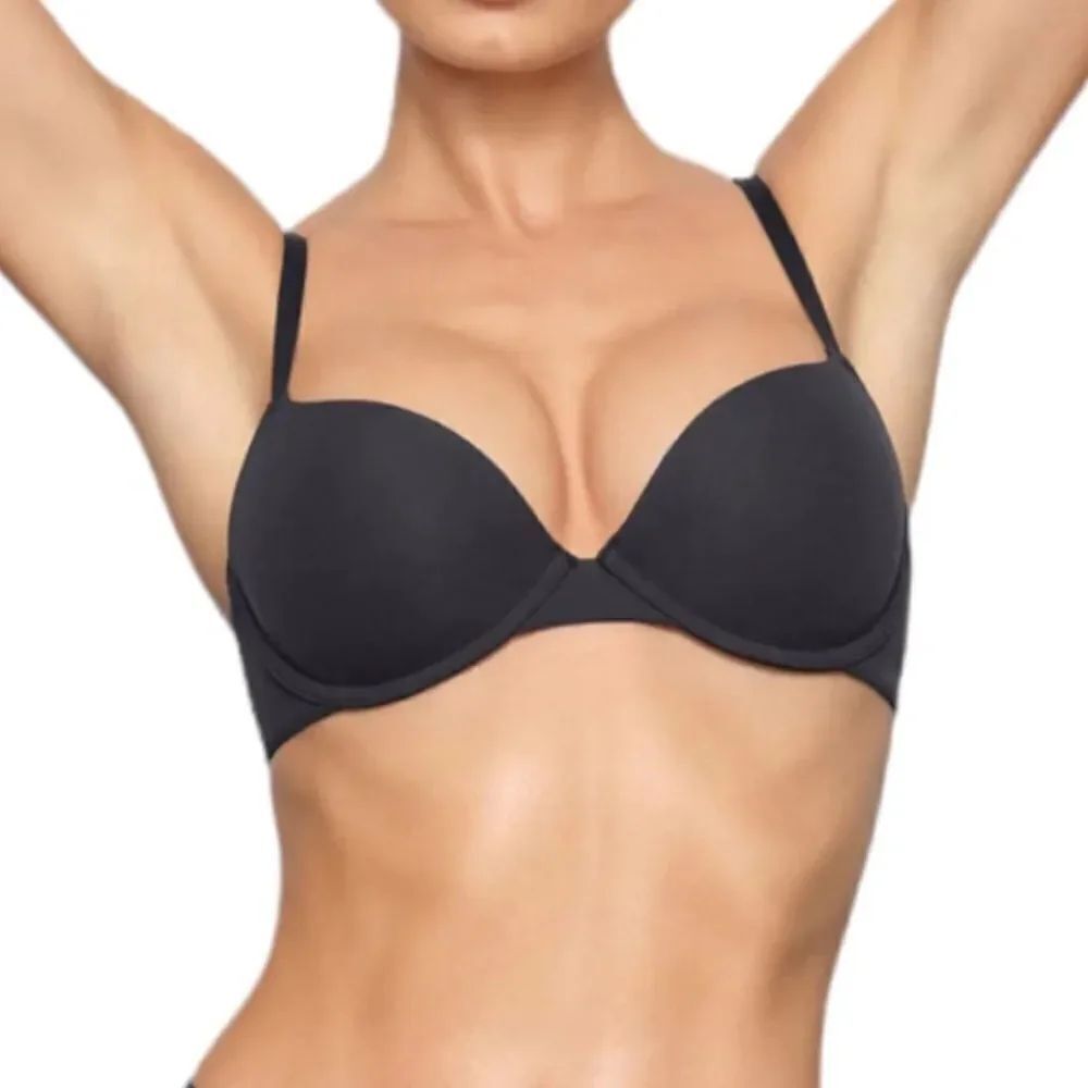 SKIMS NWT Fits Everybody Unlined Underwire Bra In Onyx Black